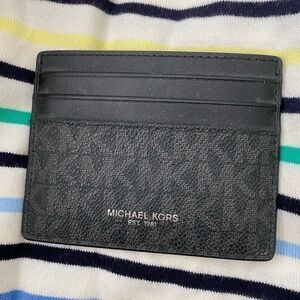 Men’s Black Micheal Kors Logo Motif Card Holder